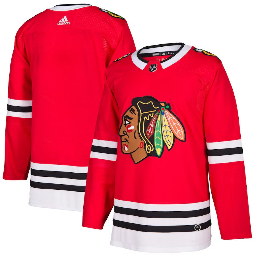 Men Chicago Blackhawks adidas Red Home Authentic Blank NHL Jersey
